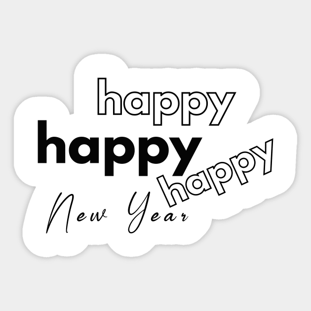 Happy Design for the New year Sticker by TextureMerch